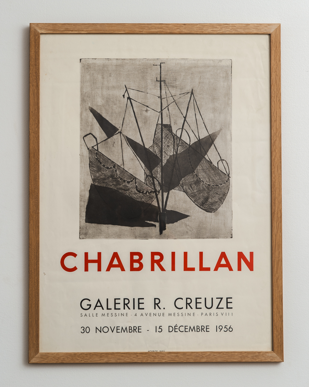 LITHOGRAPHIE CHABRILLAN - GALERIE R. CREUZE 1956