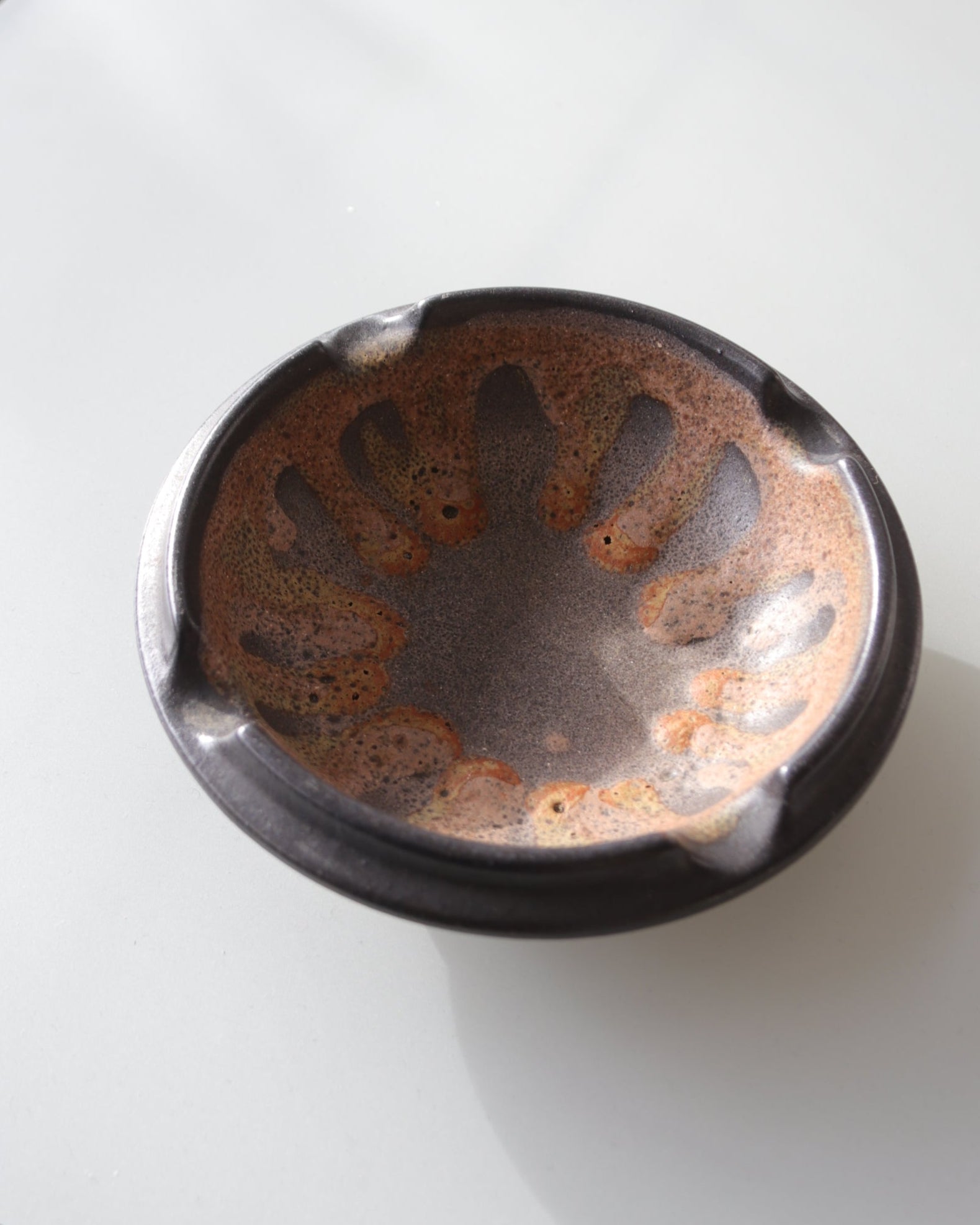 Glazed stoneware ashtray