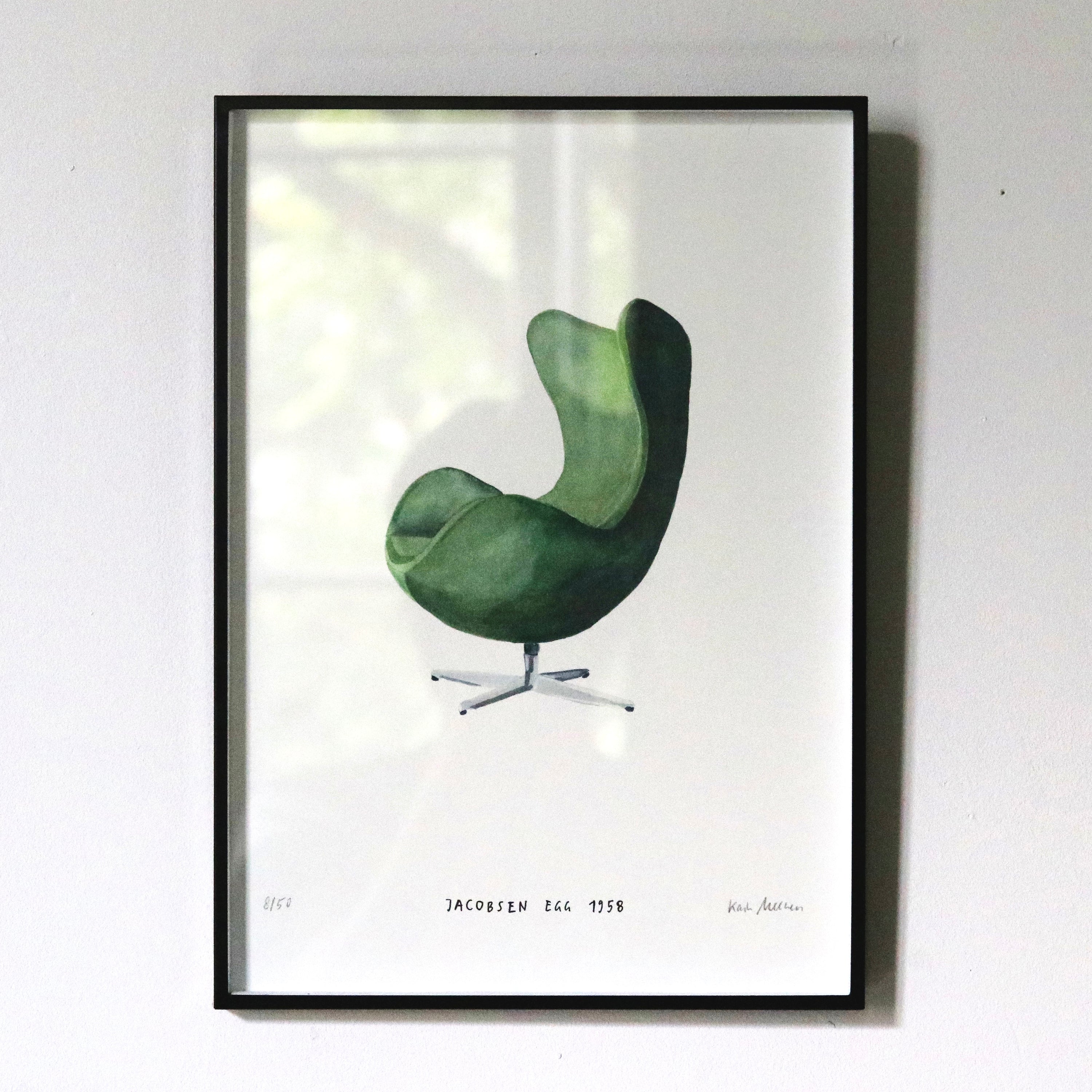 Illustration de Karin Meenen "Jacobsen Egg Chair"