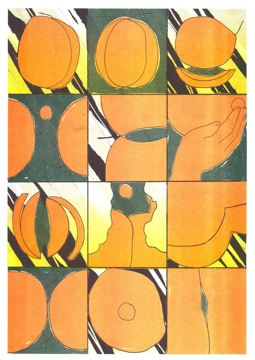 Affiche Risographie de Eniko Katalin Eged "Peachy Golden Hour" - Le Taudis